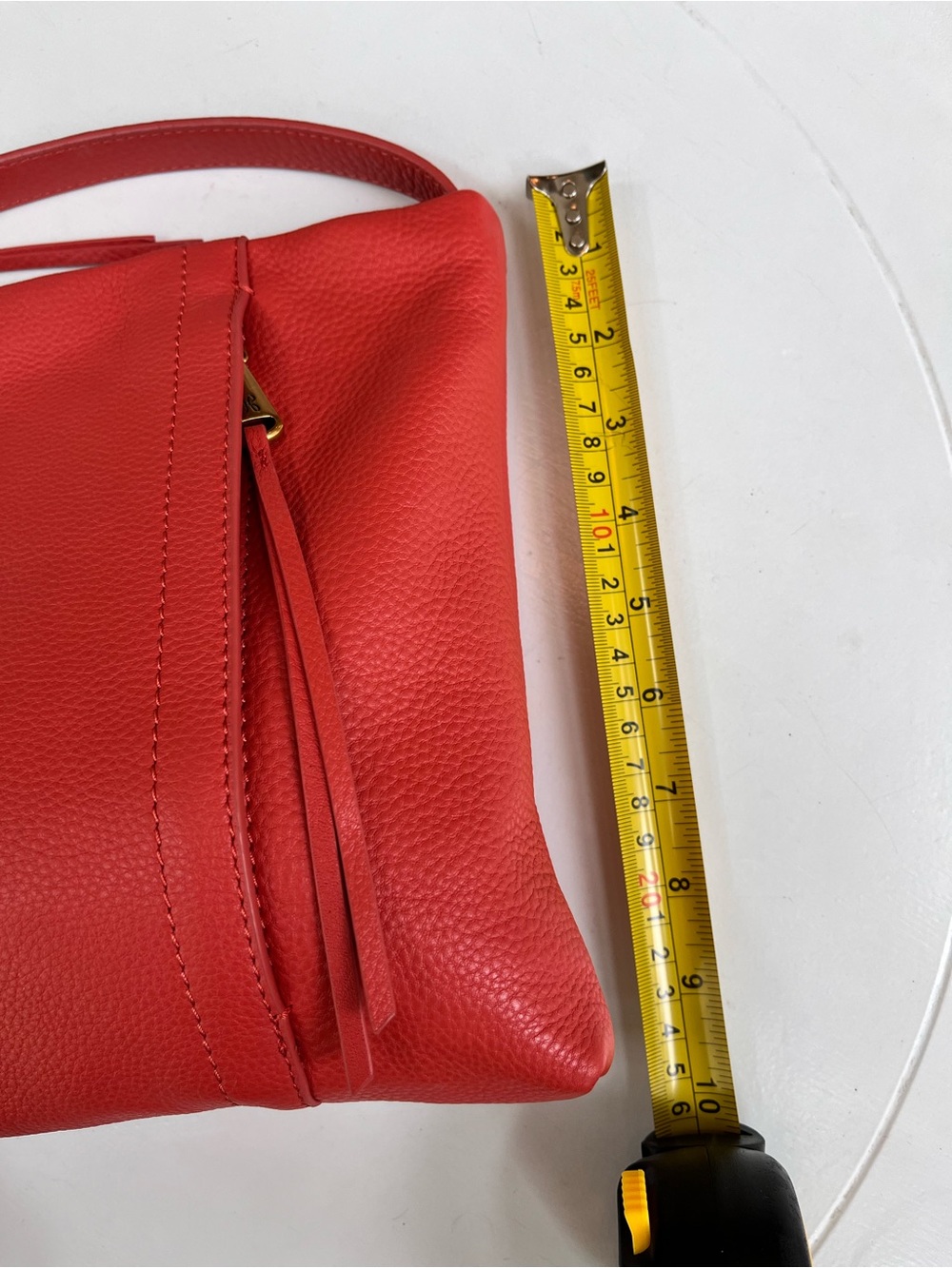 HOBO Coral Orange Pebbled Leather Crossbody Bag NWOT - Picture 10 of 14